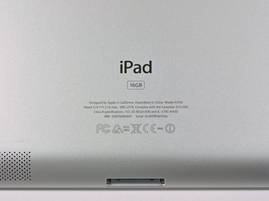 New iPad - Надписи на крышке